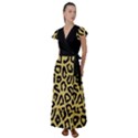 Ghepard Gold  Flutter Sleeve Maxi Dress View1