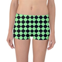 Block Fiesta Black And Mint Green Reversible Boyleg Bikini Bottoms