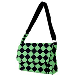 Block Fiesta Black And Mint Green Full Print Messenger Bag (s)