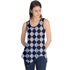 Block Fiesta Black And Silver Grey Sleeveless Tunic