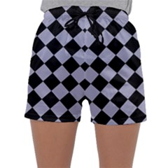 Block Fiesta Black And Silver Grey Sleepwear Shorts