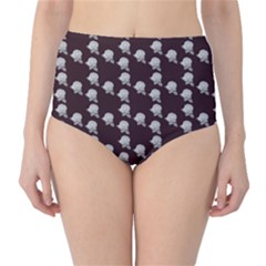 White Rose In Maroon Classic High-waist Bikini Bottoms by snowwhitegirl