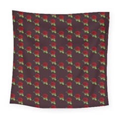 Rose Maroon Square Tapestry (large)