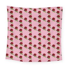 Rose In Pink Square Tapestry (large)