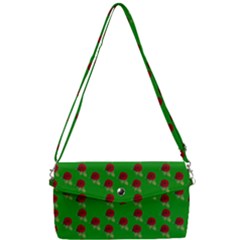 Rose In Green Removable Strap Clutch Bag by snowwhitegirl