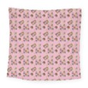 Robin Art Pink Pattern Square Tapestry (Large) View1