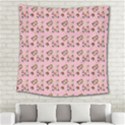 Robin Art Pink Pattern Square Tapestry (Large) View2
