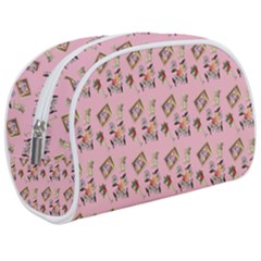 Robin Art Pink Pattern Makeup Case (medium) by snowwhitegirl