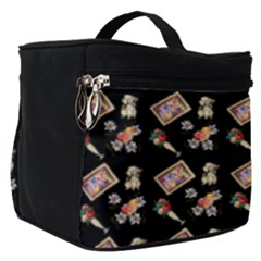 Robin Art Black Pattern Make Up Travel Bag (small) by snowwhitegirl