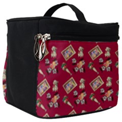 Robin Art Red Pattern Make Up Travel Bag (big) by snowwhitegirl