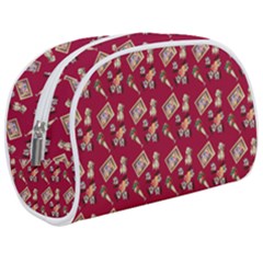 Robin Art Red Pattern Makeup Case (medium) by snowwhitegirl