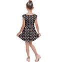 Doily Rose Pattern Black Kids  Cap Sleeve Dress View2