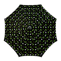 Green Elephant Pattern Golf Umbrellas