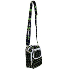 Green Elephant Pattern Shoulder Strap Belt Bag