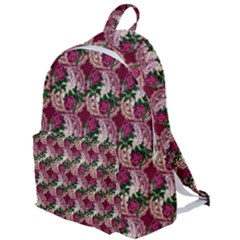 Doily Rose Pattern Red The Plain Backpack by snowwhitegirl