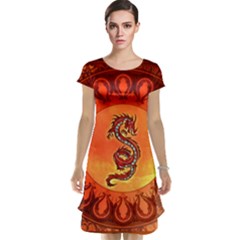 Wonderful Chinese Dragon Cap Sleeve Nightdress by FantasyWorld7