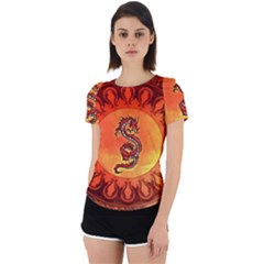 Wonderful Chinese Dragon Back Cut Out Sport Tee by FantasyWorld7