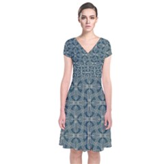 Pattern1 Short Sleeve Front Wrap Dress by Sobalvarro