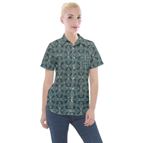 Pattern1 Women s Short Sleeve Pocket Shirt by Sobalvarro