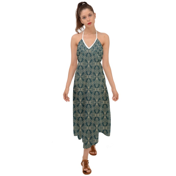 Pattern1 Halter Tie Back Dress 