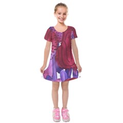 Pattern 17 Kids  Short Sleeve Velvet Dress by Sobalvarro