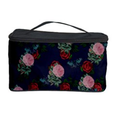 Dark Floral Butterfly Blue Cosmetic Storage