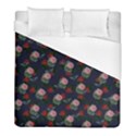 Dark Floral Butterfly Blue Duvet Cover (Full/ Double Size) View1