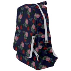 Dark Floral Butterfly Blue Travelers  Backpack