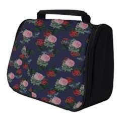 Dark Floral Butterfly Blue Full Print Travel Pouch (Small)