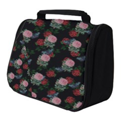 Dark Floral Butterfly Black Full Print Travel Pouch (small) by snowwhitegirl