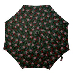 Dark Floral Butterfly Teal Bats Lip Green Hook Handle Umbrellas (medium) by snowwhitegirl