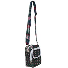 Dark Floral Butterfly Teal Bats Lip Green Shoulder Strap Belt Bag