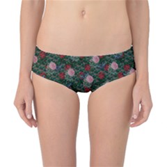 Dark Floral Butterfly Teal Bats Lip Green Classic Bikini Bottoms