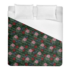 Dark Floral Butterfly Teal Bats Lip Green Duvet Cover (Full/ Double Size)