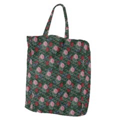 Dark Floral Butterfly Teal Bats Lip Green Giant Grocery Tote