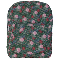 Dark Floral Butterfly Teal Bats Lip Green Full Print Backpack