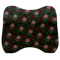 Dark Floral Butterfly Teal Bats Lip Green Velour Head Support Cushion