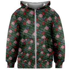 Dark Floral Butterfly Teal Bats Lip Green Kids  Zipper Hoodie Without Drawstring