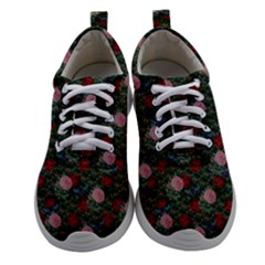 Dark Floral Butterfly Teal Bats Lip Green Women Athletic Shoes
