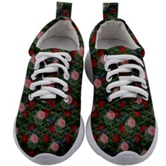 Dark Floral Butterfly Teal Bats Lip Green Kids Athletic Shoes