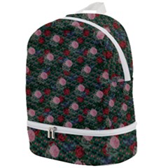 Dark Floral Butterfly Teal Bats Lip Green Zip Bottom Backpack