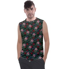 Dark Floral Butterfly Teal Bats Lip Green Men s Regular Tank Top