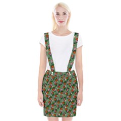 Fiola Pattern Green Braces Suspender Skirt by snowwhitegirl