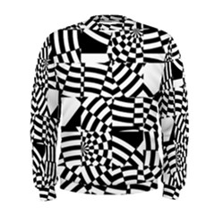 Black And White Crazy Pattern Men s Sweatshirt by Sobalvarro