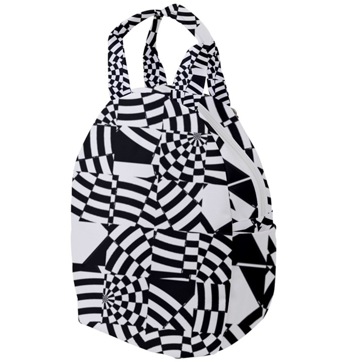 Black And White Crazy Pattern Travel Backpacks