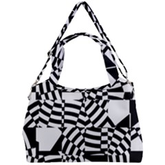 Black And White Crazy Pattern Double Compartment Shoulder Bag by Sobalvarro