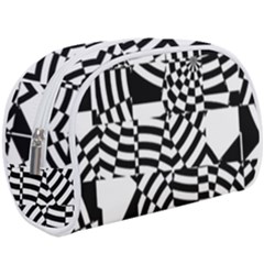 Black And White Crazy Pattern Makeup Case (large) by Sobalvarro