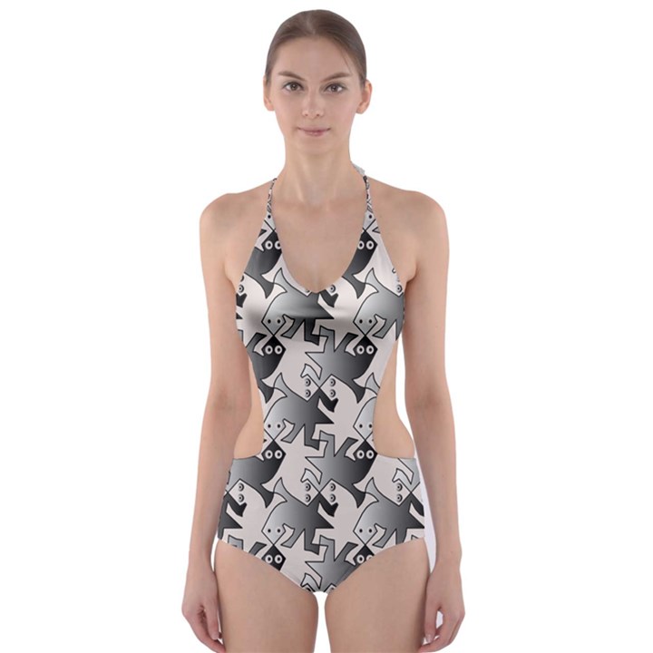 Seamless 3166142 Cut-Out One Piece Swimsuit