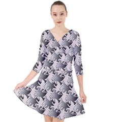 Seamless 3166142 Quarter Sleeve Front Wrap Dress by Sobalvarro