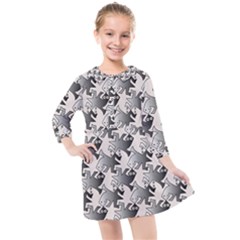 Seamless 3166142 Kids  Quarter Sleeve Shirt Dress by Sobalvarro